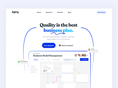 Landing Page: Agymcoo Saas Startup Template [v2] hero design home page landing landing page landing page hero saas startup ui web design website