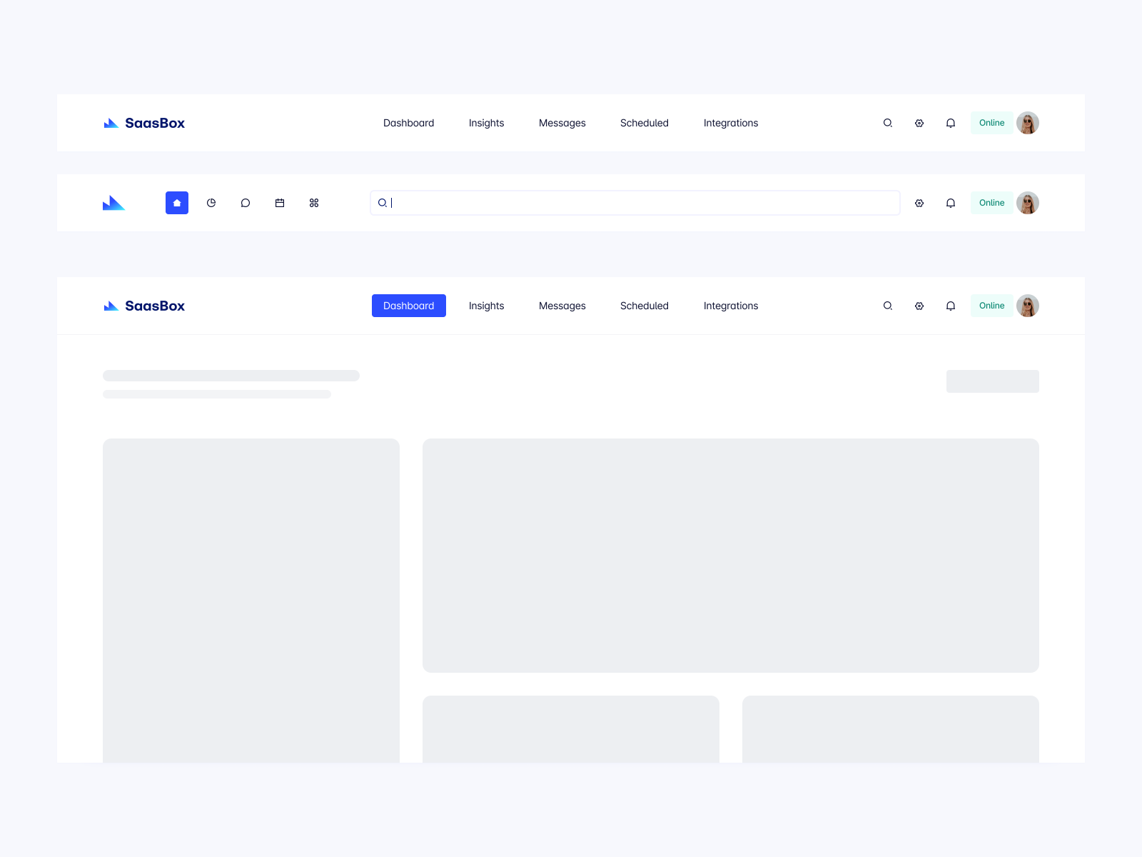 Top Navigation SaasBox by Ragip Diler on Dribbble