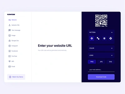 QR Code Generator : Flowcode barcode creator dashboard dashboard ui product product design programming qr qr code qr code generator saas scan scanner tool ui web app