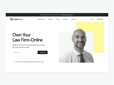 Landing Page: LegalSpace.io attorney hero design home page landing landing page law law firm lawyer legal adviser saas ui web design website