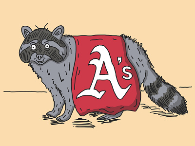 Loose Acquaintances Baseball Club Mascot baseball design illustration nature raccoon sports