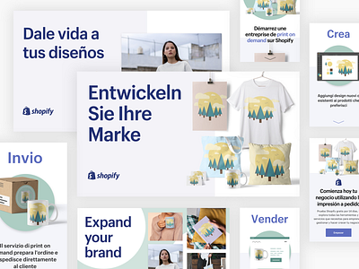 Print on Demand International apparel design ecommerce print on demand shopify social ux web web design