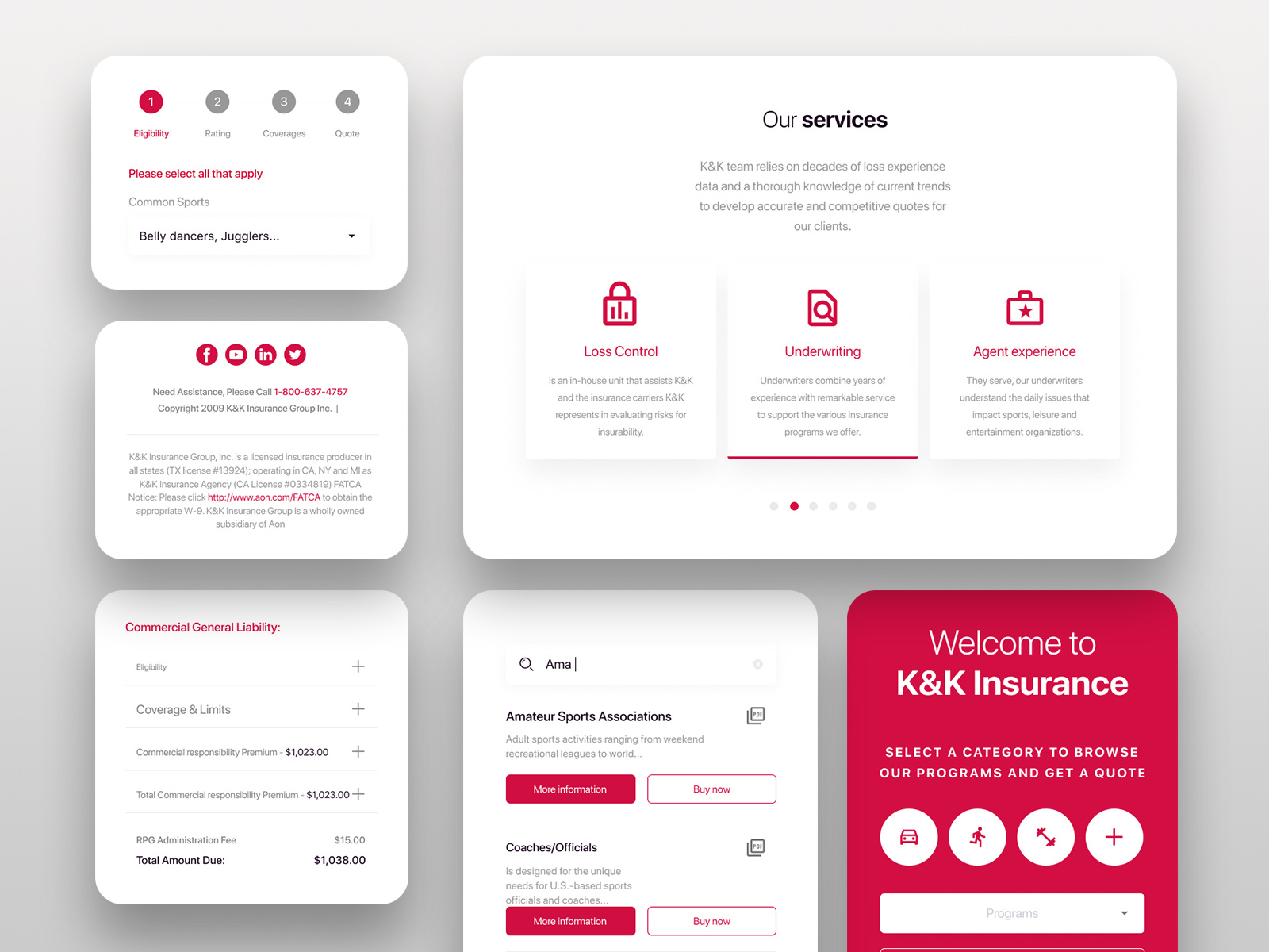 New controls K&K Insurance by Juan Iglesias on Dribbble