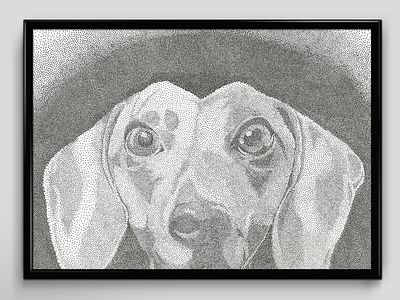 Pointillism dog