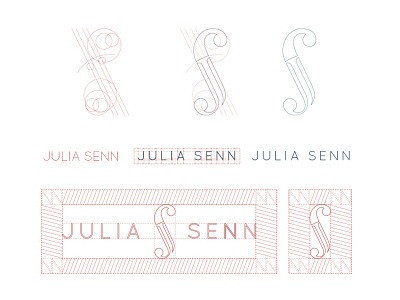 Julia Senn brand clothing corporative grille constructive identity lettering logo monogram women