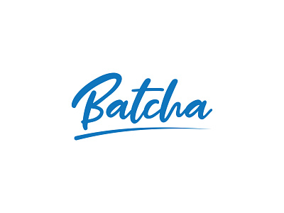 Batcha minimalist logo signature font signature logo text logo