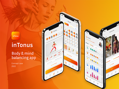 inTonus App app branding design fitness illustration tracker ui ux workout