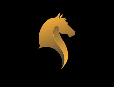 horse power gold 3d animation app branding design flat gold horse icon illustration logo logos letter branding newlogo minimal power