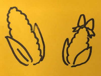 Baby Corn baby corn cute doodles food jokes postit scribbles