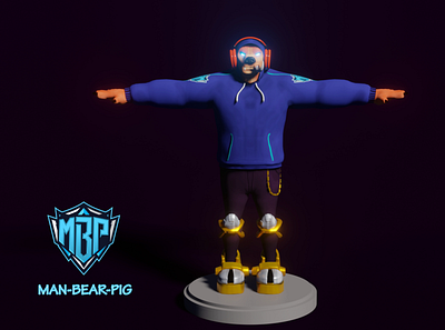 Man Bear Pig 3D character Design 3d 3d artist 3d modeling characterdesign game game design
