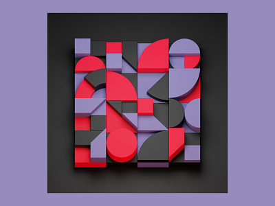 Shapes 3d blender blocks illustration shapes tebbott