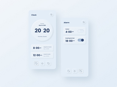 Neumorphism Clock App