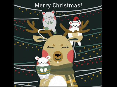 Merry Christmas card christmas design holidays illustration new year typography xmas xmas card