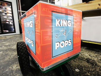 King of Pops Branding atlanta cart ice cream king of pops logo wrap