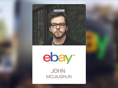 eBay Employee Badge badge card ebay employee id nametag