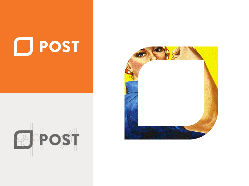 Post Rebranding app branding golden ratio logo post