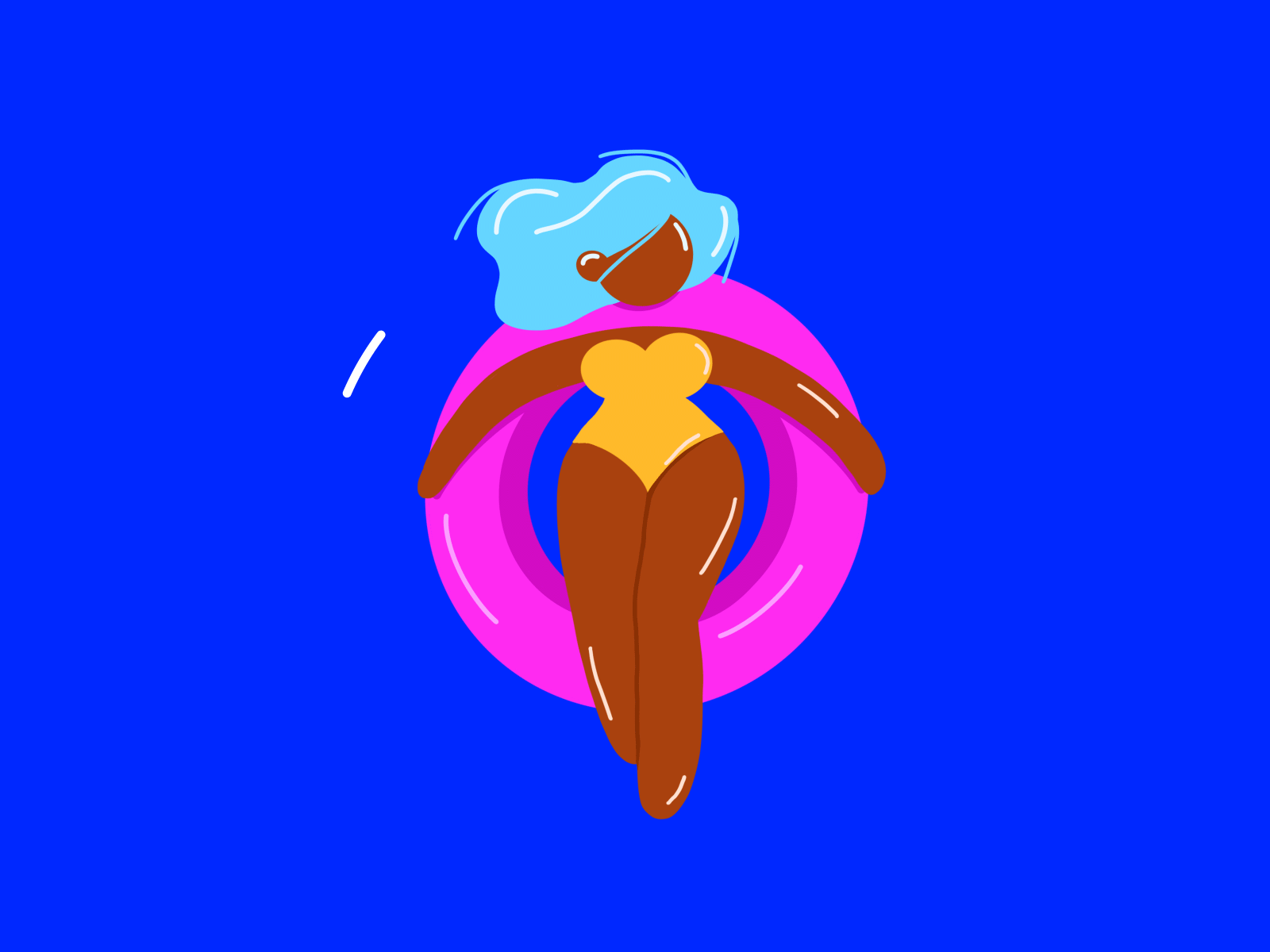 Beach Babe 2d design animation beachbabe character design colorclashing design gif illustration loop passionproject
