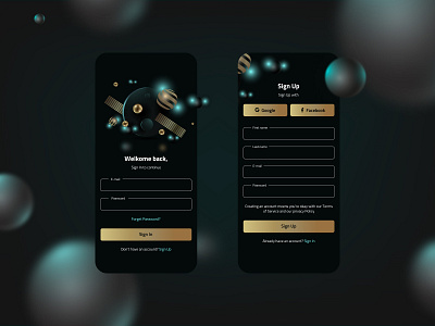 Sign Up Form for Daily UI Challenge app daily ui dailychallenge dailyui dark design minimal mobile mobile app mobile design mobile ui sign in signin signup ux