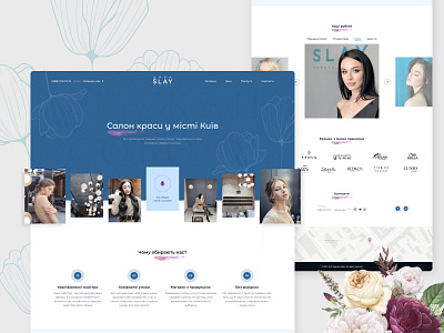 Landing page for SLAY beauty salon