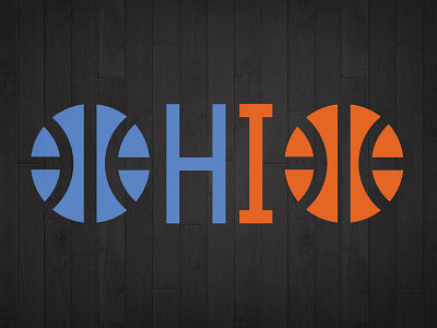 OHIO Dribbbler blue and orange cavaliers cleveland cavs ohio