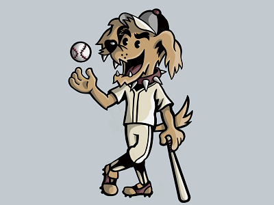 K9 Innings Riverdog baseball baseball dog charleston riverdogs dog illustration k9 procreate riverdog