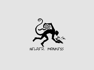 Helper Monkeys branding design graphic design helper monkeys identity logo monkey patrick brickman