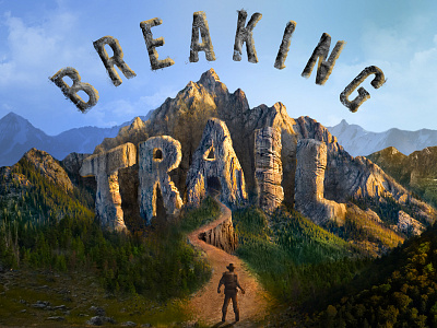 Breaking Trail Logo brave wilderness breaking trail coyote peterson logo design patrick brickman