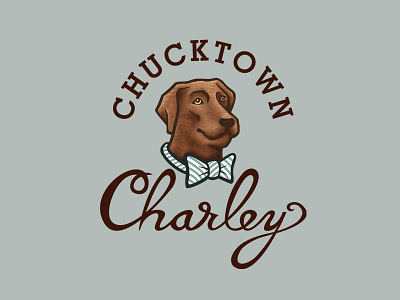 Chucktown Charley charleston chocolate lab chucktown charley holy city illustrator logo design