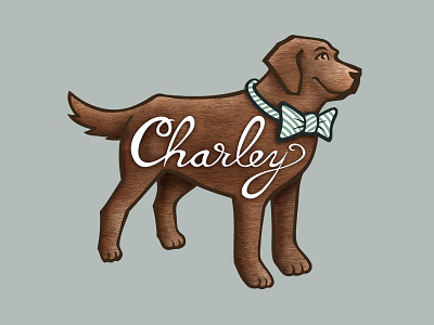 Chucktown Charley Lab charleston chocolate lab chucktown charley holy city illustrator logo design