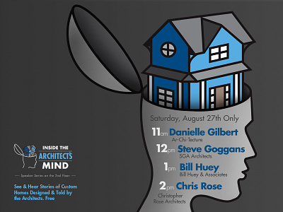 Inside the Architect's Mind Poster adobe illustrator architects charleston home show graphics poster design