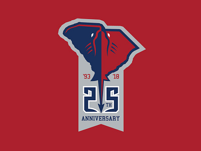 Stingrays 25th Anniversary Logo charleston hockey icethetics logos south carolina sports sports branding stingrays stingrays 25th anniversary logo