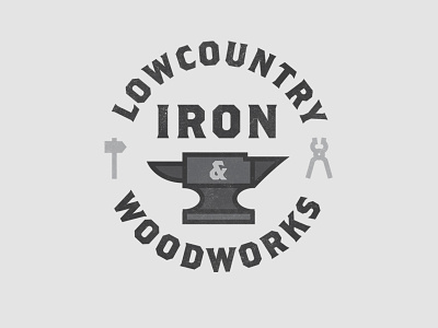 Lowcountry Iron & Woodworks illustrator iron logo lowcountry woodworks