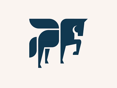 Pegasus (Unused Mark) abstract animal logo abstract logo animal logo geometric horse geometric logo horse logo mythical creature pegasus pegasus logo
