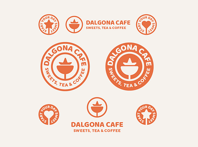 Dalgona Cafe Logo bakery logo branding and identity branding concept branding design cafe logo coffee shop coffee shop logo freelance designer