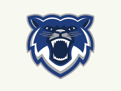 Our Lady of Lourdes Bearcats athletics blue branding cat design illustration logo louisville mascot school school logo team team logo teeth