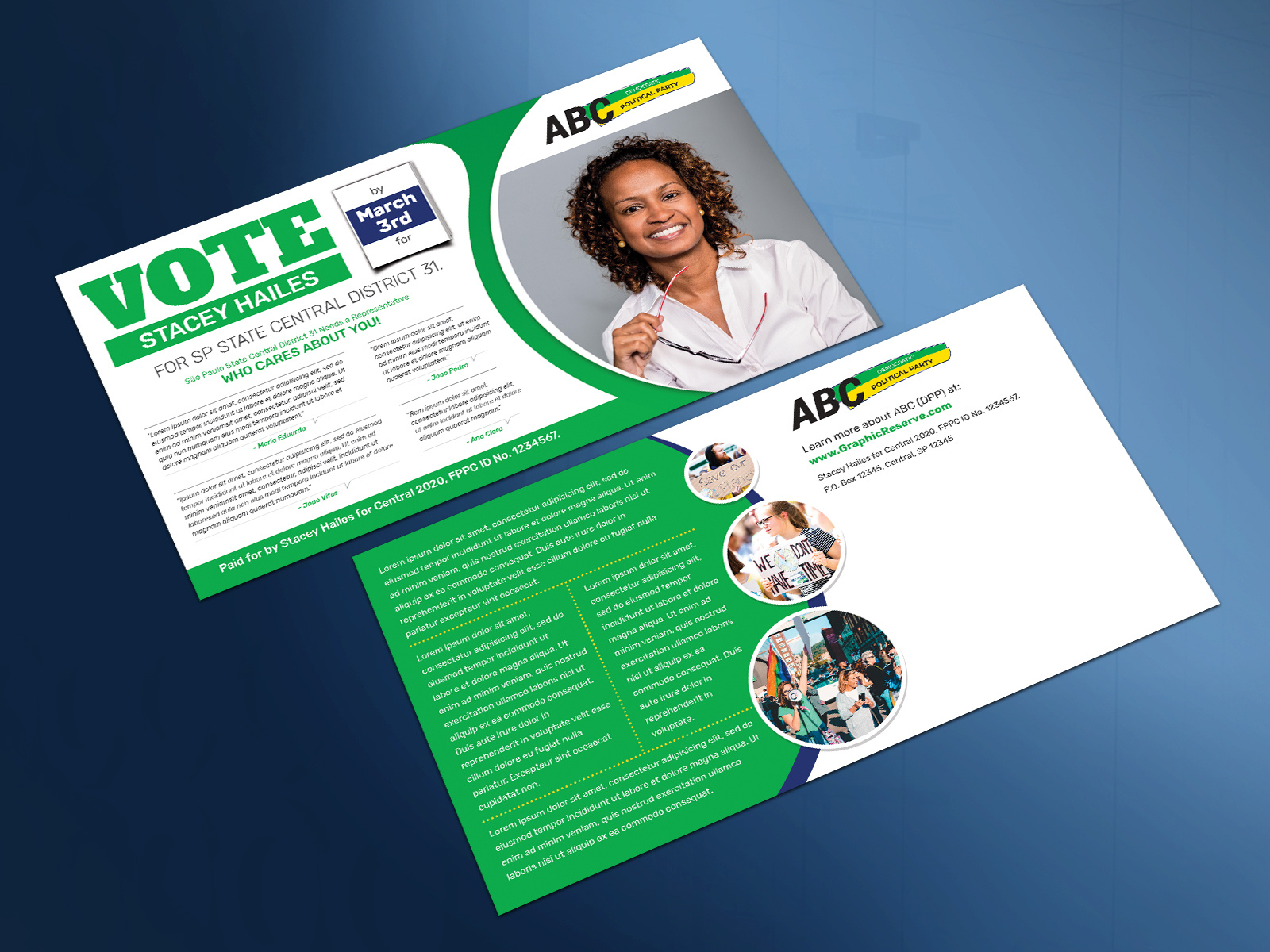 Election Campaign Political Postcard Design Template by Mosharf Hossen