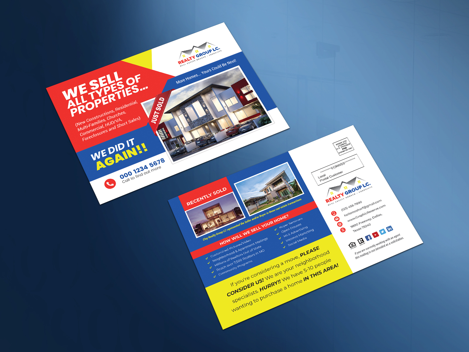 Real Estate Realtor Marketing Eddm Postcard By Mosharf Hossen On Dribbble 