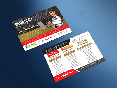 Online Real Estate School Postcard Design