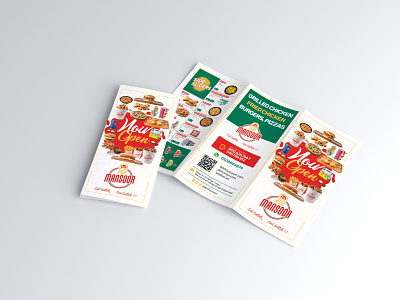 Restaurant Menu Tri Fold Brochure