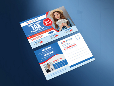 Tax Time Postcard Template income tax postcard design psd template tax time postcard