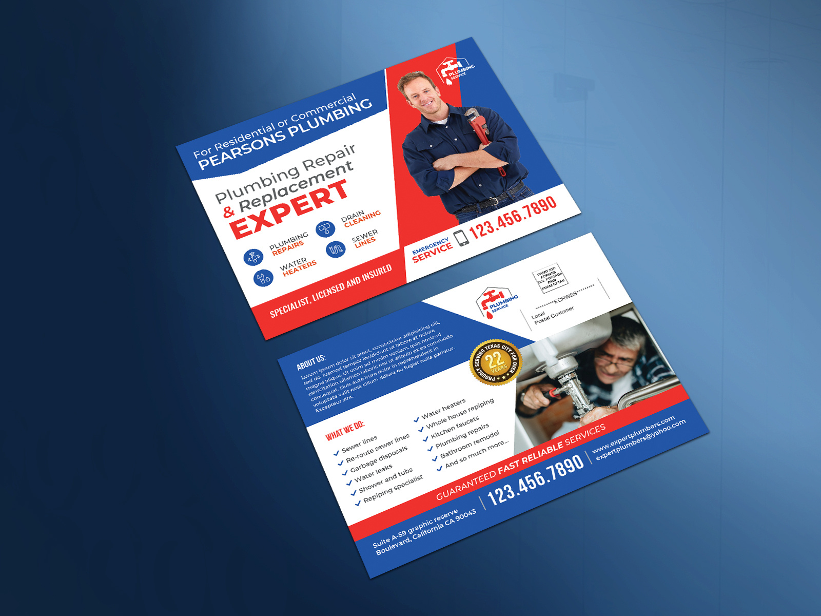 Plumber Marketing Eddm Postcard by Mosharf Hossen on Dribbble