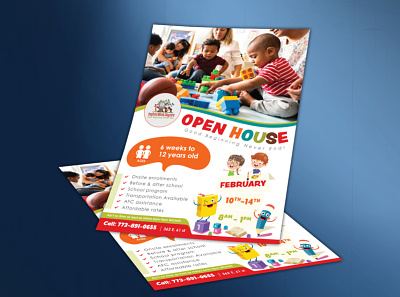 Open House Flyer child care flyer daycare flyer design open house flyer