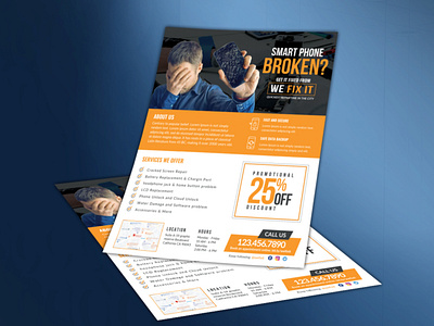 Smartphone Repair Service Flyer Template