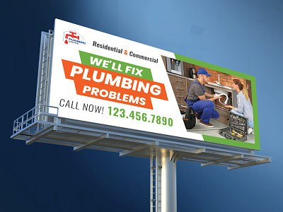 Plumbers Billboard Template billboard plumber plumber billboard plumber billboard design plumber service billboard