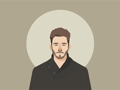 Portrait flat flat design illustration man people portrait vector vector design