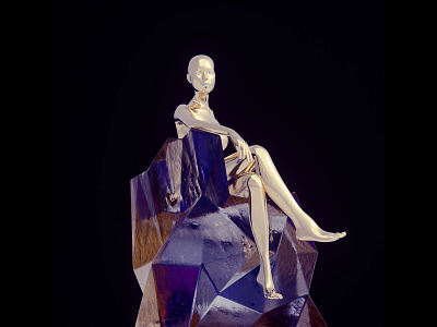 Throne 3d c4d fashion furniture illustration render