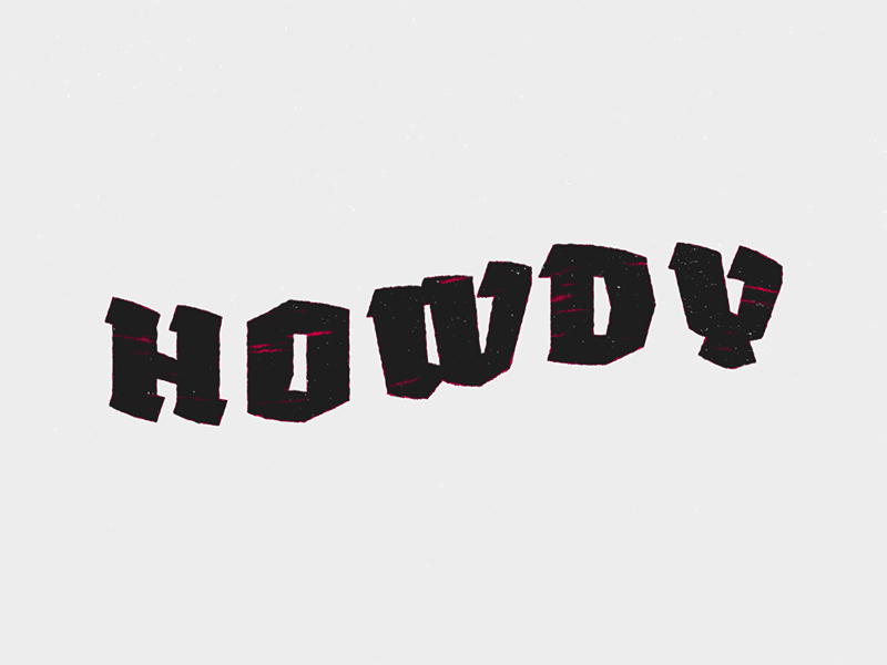 Howdy groovy howdy illustration lettering type wavy