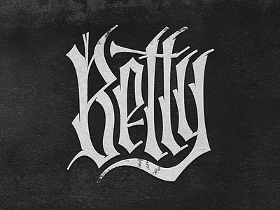 betty angst blackletter branding gothic hip hop illustration lettering lo fi lofi logo type wordmark