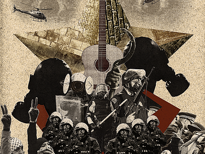 Gogol Bordello Dribb band constructivism diy halftones montage photo collage poster punk revolution russian textures