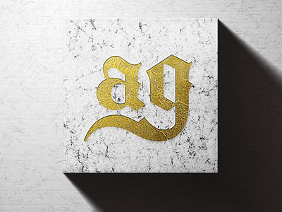 ag blackletter lettering monogram type